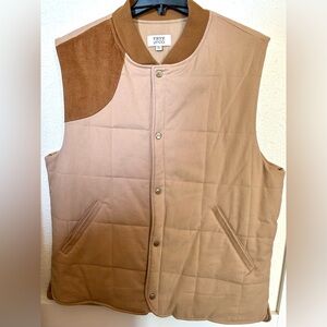 Frye and Co Men’s Tan Quilted Vest 2XLT NWOT